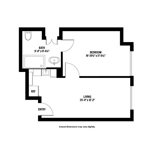 An assisted living floor plan at The Stayton