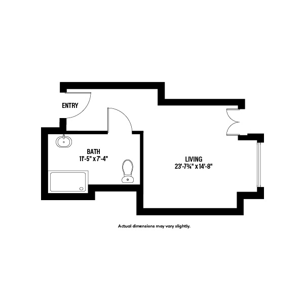 Memory care apartment floor plan